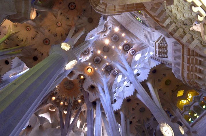 06 - Teto Sagrada Familia Gaudi Barcelona